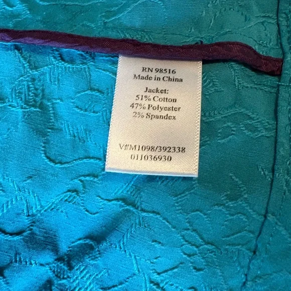 Coldwater Creek Teal Button-Up Jacket - Picture 4 of 7